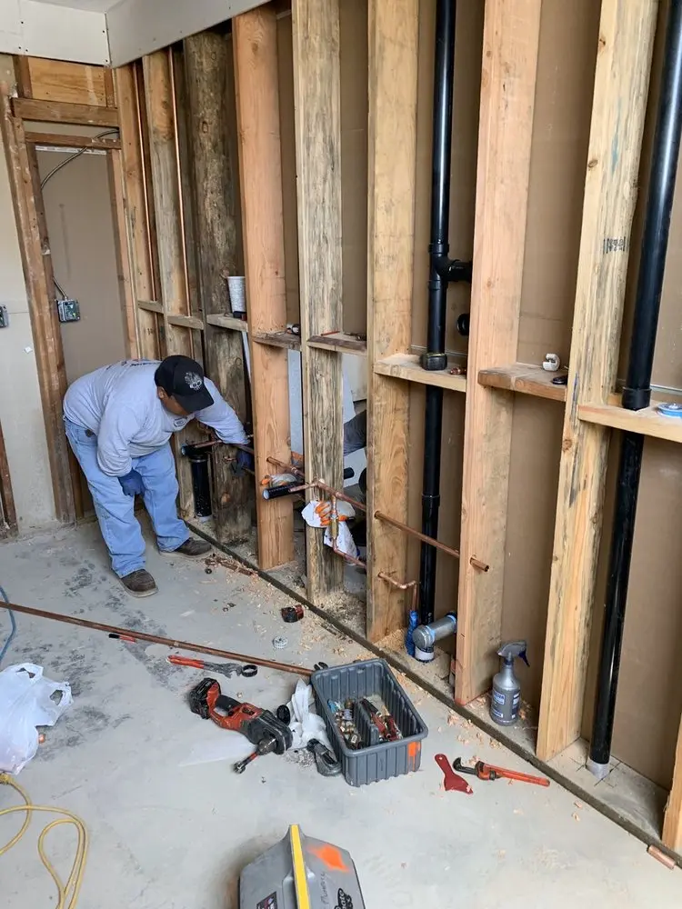 Commercial rough-in plumbing for Gas Line Repair in Knechts